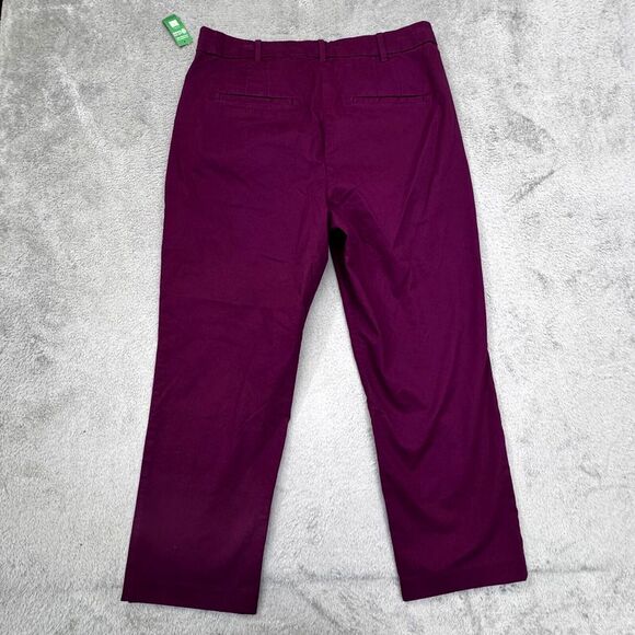 Gap NWT Slim Ankle Khaki Women's Size 14‎ (W34in x 26in.) Dark Raspberry - Picture 2 of 11